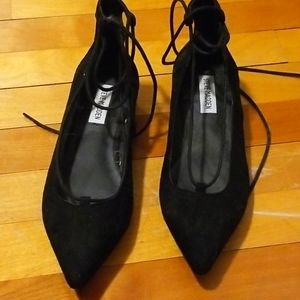Suede lace up flats size 7.5
